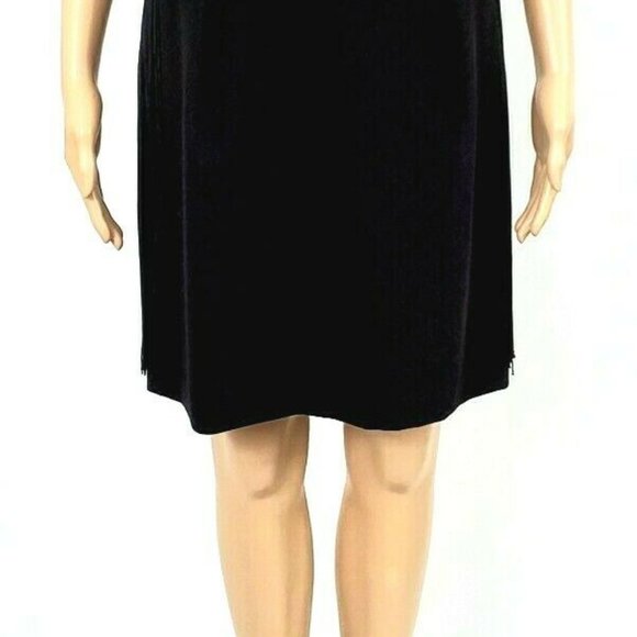 Vintage NANETTE LEPORE   Black Sleeveless Sheath Dress with Fringe Size 4 - Picture 8 of 8